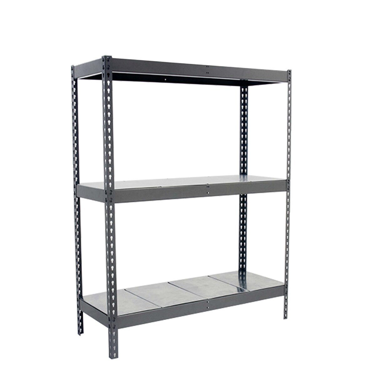 SimonRack Industrieregal, 2000x1800x450 mm, 400 kg am Biegepunkt, 3 Metallböden, Garagenregal, Grau/Verzinkt- Ecoforte