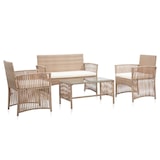 thumbnail of vidaXL 4-tlg. Garten-Lounge-Set mit Auflage Poly Rattan Beige