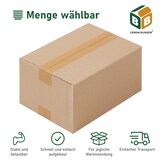 thumbnail of 1000 x Faltkarton (260 x 170 x 120 mm) stabil 1-wellig Versandkarton Päckchen DHL Hermes Schachtel Box Paket braun BB-Verpackungen