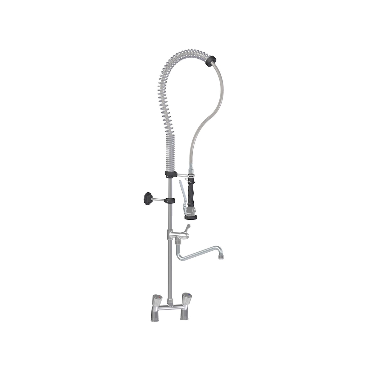 Premium-Spülbrause/-Geschirrbrause mit Auslaufhahn 8015 - Zweiloch-Mischbatterie