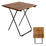 thumbnail of Holz Metall Klapptisch Beistelltisch klappbar Holzfarbe braun Kieferholz klein : Braun