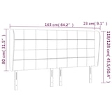 thumbnail of vidaXL Kopfteil mit Ohren Taupe 163x23x118/128 cm Stoff
