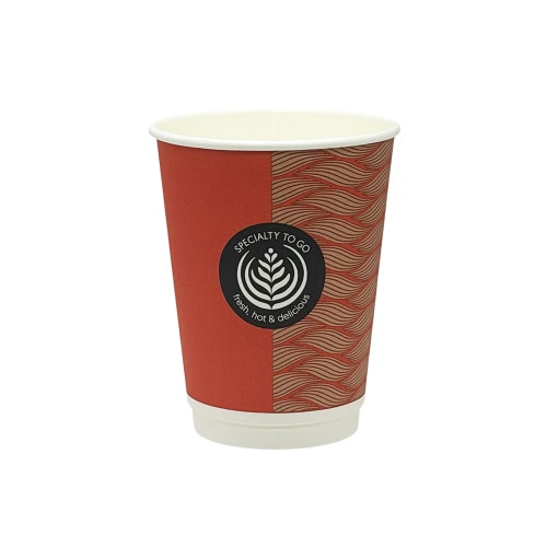 500 Doppelwand Double Wall Kaffeebecher 300 ml Ø 90 x 110 mm "Specialty to Go"