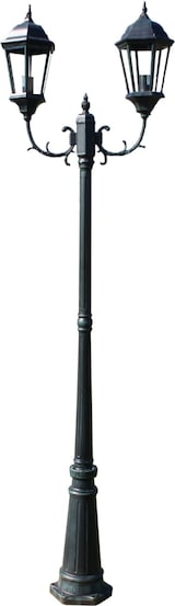 thumbnail of vidaXL Gartenlaterne 2-flammig 230 cm Dunkelgrün/Schwarz Aluminium