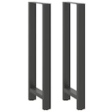 thumbnail of Pieds De Table De Bar Anthracite 2 Pièces 40 X (110 111) Cm Acier