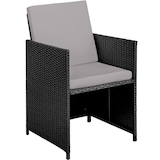 thumbnail of tectake Conjunto de ratán Málaga 6+4+1, funda impermeable  Negro/Gris