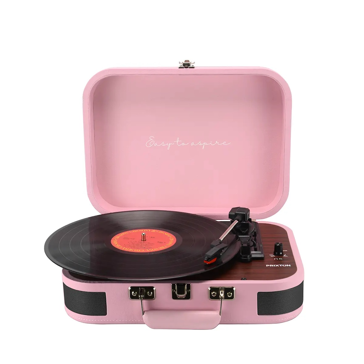 PRIXTON Tocadiscos Bluetooth VC600 Reproductor y Convertidor de Vinilos - Rosa