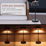 thumbnail of METRO PROFESSIONAL Lampe de table LED SANA II set de 2, aluminium/polycarbonate, Ø 13.5 x 32 cm, port USB, Touch Control, dimmable, étanche, noir