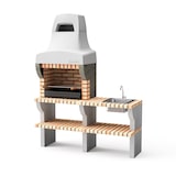 thumbnail of Barbacoa Bailen plus xl con 1 bancada de fregadero y grifo de ladrillo naranja