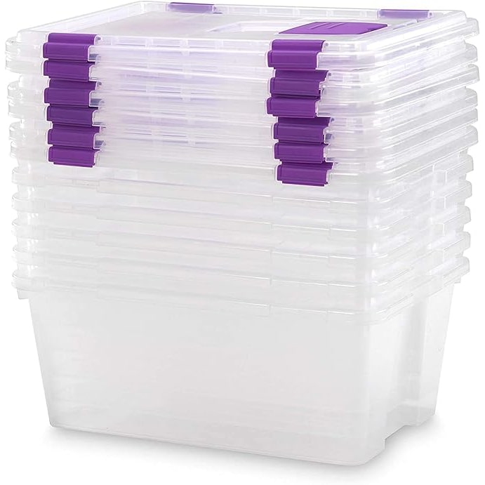 Pack 6 cajas de Almacenaje Capacidad de 20 litros | Medidas 470 x 320 x 195 mm | Lote de 6 Unidades