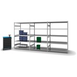 thumbnail of PROREGAL Fachbodenregal Stecksystem | Grundregal | HxBxT 200x130x80cm | 5 Ebenen | Fachlast 330 kg | Beidseitig nutzbar | Verzinkt
