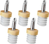 thumbnail of LAYBA Flaschenausgießer mit Holzstopfen, Braun, 5er-Set