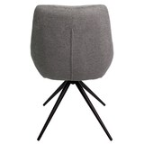 thumbnail of Décoshop26 - Lot de 2 chaises de salle à manger avec coutures décoratives assise pivotante position cadre trépied en métal assise 04_0007388