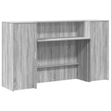 thumbnail of Bureau de réception sonoma gris 180x50x103,5 cm bois ingénierie Modèle Atlas Infinite Urban