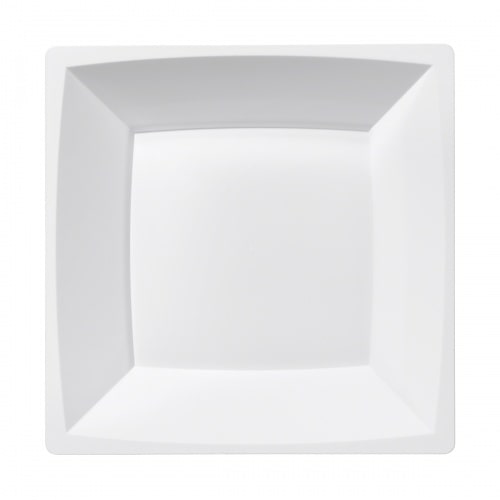 Sovie Tableware Teller MILAN tief aus Plastik, 17,2 x 17,2 cm, Weiss, 12 Stück - Einweg