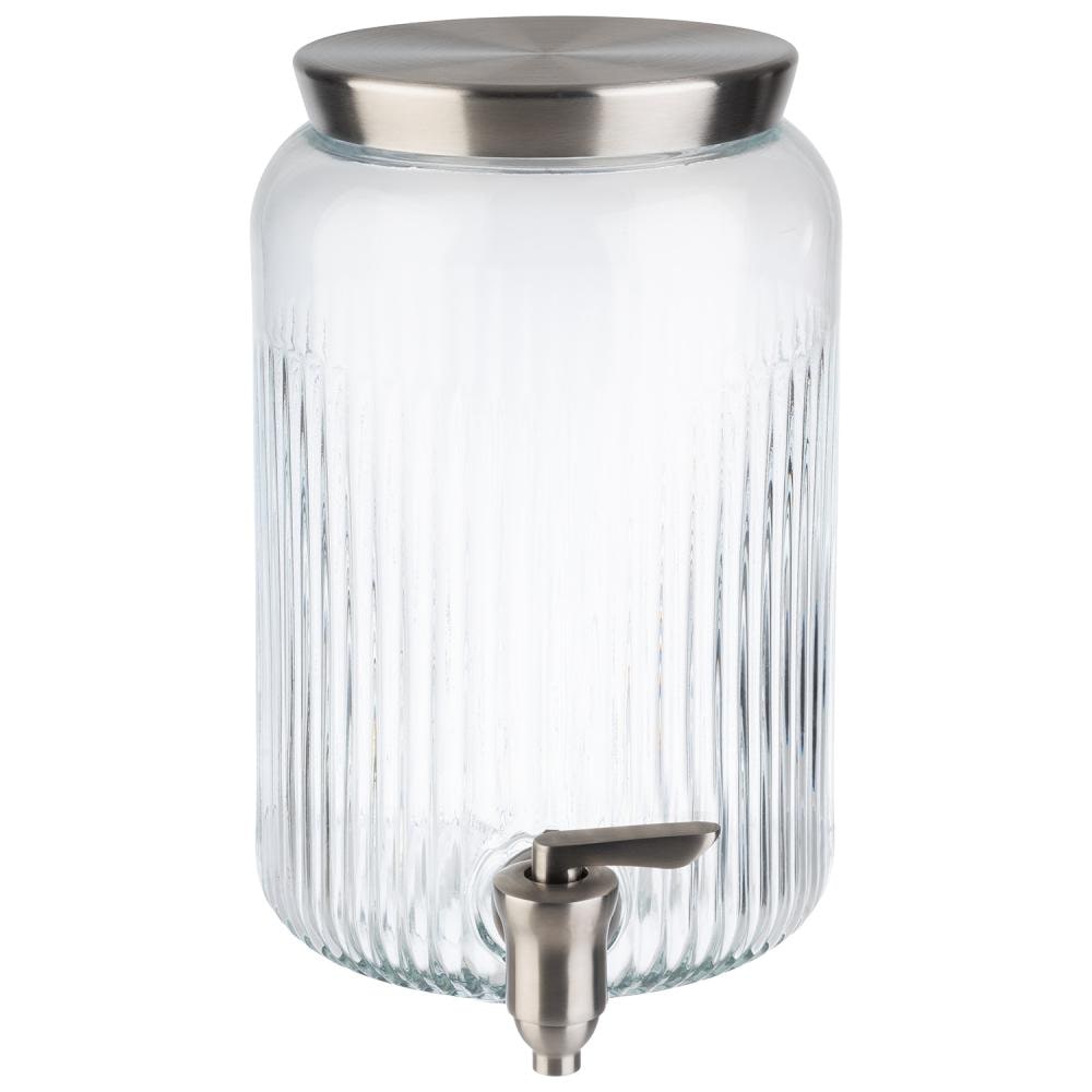 APS Getränkespender,  Ø 16 cm, H: 25 cm, 3,8 Liter, Glas, Edelstahl