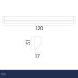 thumbnail of Danieli - Barra Porta Comande per Ristoranti in Alluminio da 120 cm - Barra Ferma Fogli con 2 Nastri di Biadesivo e Viti di Fissaggio