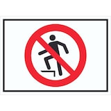thumbnail of Aufsteigen verboten Symbol Schild A1 Rückseite selbstklebend