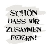 thumbnail of Bierdeckel aus Filzpappe/Karton, "Schön, dass...", Ø 107 mm, rund, 100 Stück - Mank