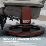 thumbnail of Relaxsessel TV Sessel Kunstleder Grau 78x87x100 cm mit 145 Grad verstellbarer Rückenlehne manueller Fußstütze drehbar ergonomisch