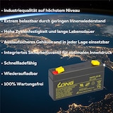thumbnail of Kung Long Akku WP1.2-6 6V 1,2Ah.AGM Blei Vlies 6Volt