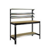 thumbnail of SimonRack Établi d’atelier, 910x610 mm, 3 étagères, Charge 400 kg, Noir - BT-1