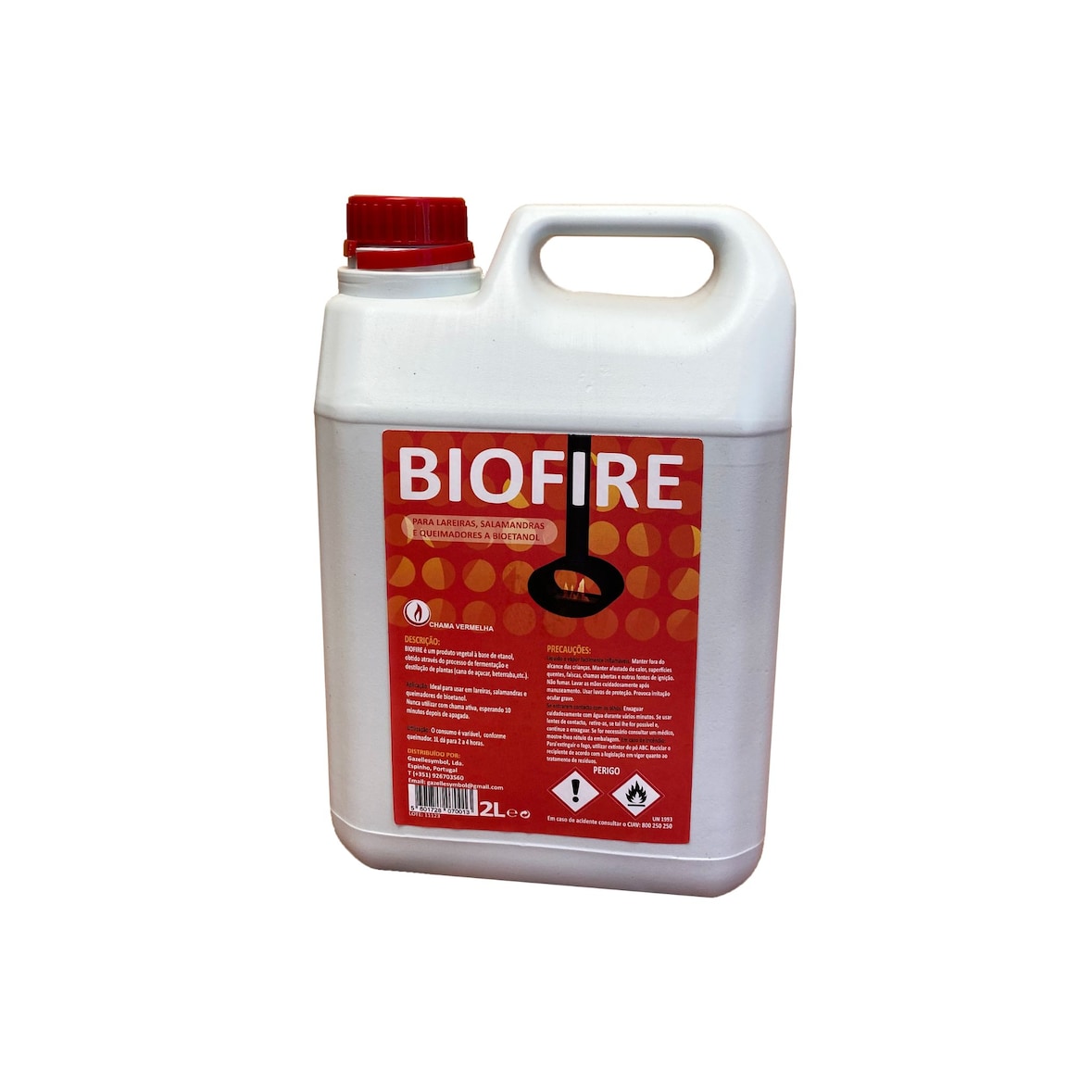 Bioetanol Combustível Líquido para Lareiras - BIOFIRE 2L