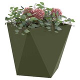 thumbnail of vidaXL Pflanzkübel 2 pcs Olive Grün 50 x 50 x 50 cm Stahl