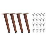 thumbnail of 4er Set Möbelfüße 21 cm dunkelbraun