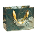 thumbnail of Clairefontaine 5x Premium, Geschenktasche Shopper Geo gold/grün 32x13x24,5 cm - Grün 212915C