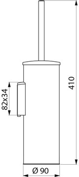 thumbnail of Delabie WC-Bürstengarn. W.-Mont. mit Abd. Edst. pulverbesch. weiß