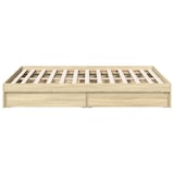 thumbnail of vidaXL Bettgestell mit Schubladen Sonoma-Eiche 135x190cm Holzwerkstoff