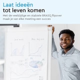 thumbnail of BRASQ Flipover - 70x100cm - Verstelbaar Whiteboard - Incl. 25 vellen papier, 4 Stiften, 8 Magneten, Wisser - met Haken - Aluminium