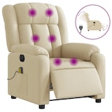 thumbnail of vidaXL Massagesessel Elektrisch Creme Stoff
