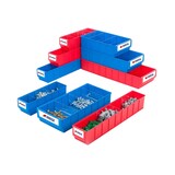 thumbnail of PROREGAL 5x Rote Industriebox 300 B | HxBxT 8,1x18,3x30cm | 3,4 Liter | Sichtlagerkasten, Sortimentskasten, Sortimentsbox, Kleinteilebox