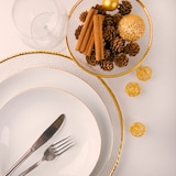 thumbnail of Excelsa servizio piatti 18 pezzi Gold porcellana bianco e oro