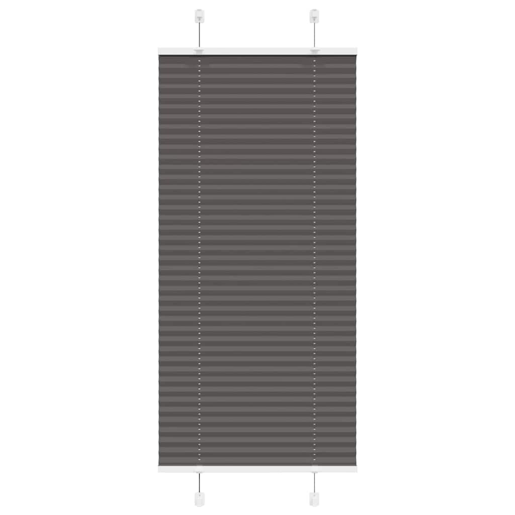 vidaXL Plissee Schwarz 60x150 cm Stoffbreite 59,4 cm Polyester
