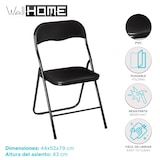 thumbnail of WellHome - Conjunto de 4 Cadeiras 44x52x73cm Dobráveis ​​​​cor Preta resistentes e práticas para exterior