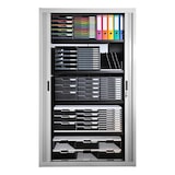 thumbnail of Exacompta 301914D 1x MODULO modulaire ladenbox met 5 gesloten laden voor A4+ documenten, Black Office, zwart-zwart-harlekijn