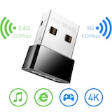 thumbnail of Adattatore mini USB Wi-Fi CUDY WU650 AC650