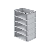 thumbnail of PROREGAL 5x Eurobox NextGen Store | HxBxT 22x40x60cm | 44 Liter | Seite offen | Eurobehälter, Transportbox, Transportbehälter