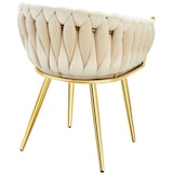 thumbnail of tectake Conjunto de cadeiras ASTANO veludo, design de nó - Conjunto de 4 cor de areia/dourado