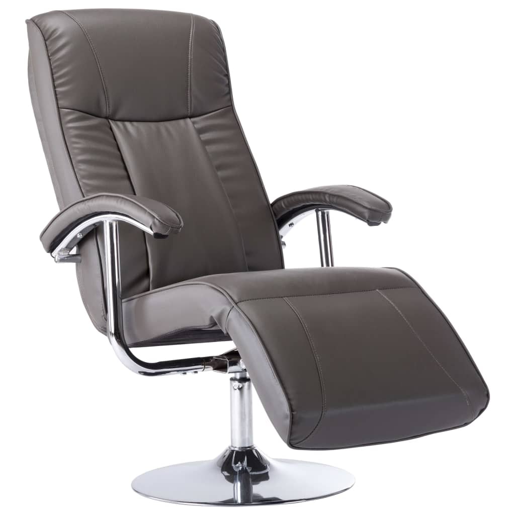 Fauteuil TV gris similicuir Modèle Gervella