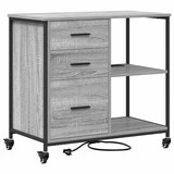 thumbnail of vidaXL Büroschrank mit Rad Grau Sonoma 76 x 41 x 72 cm Holzwerkstoff