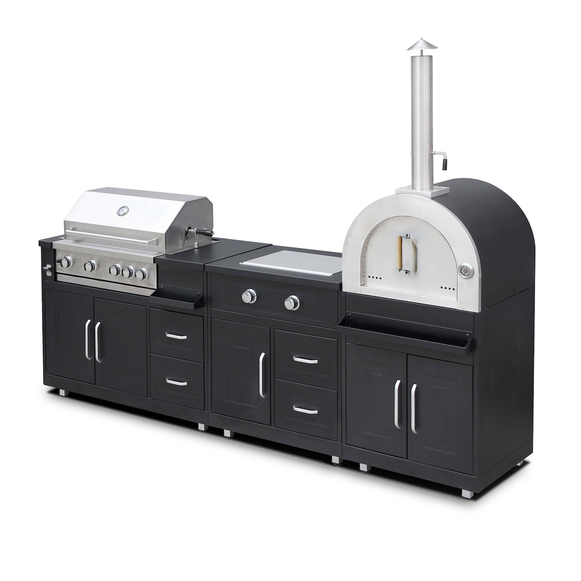 Cuisine d'extérieur 3 éléments de cuisson