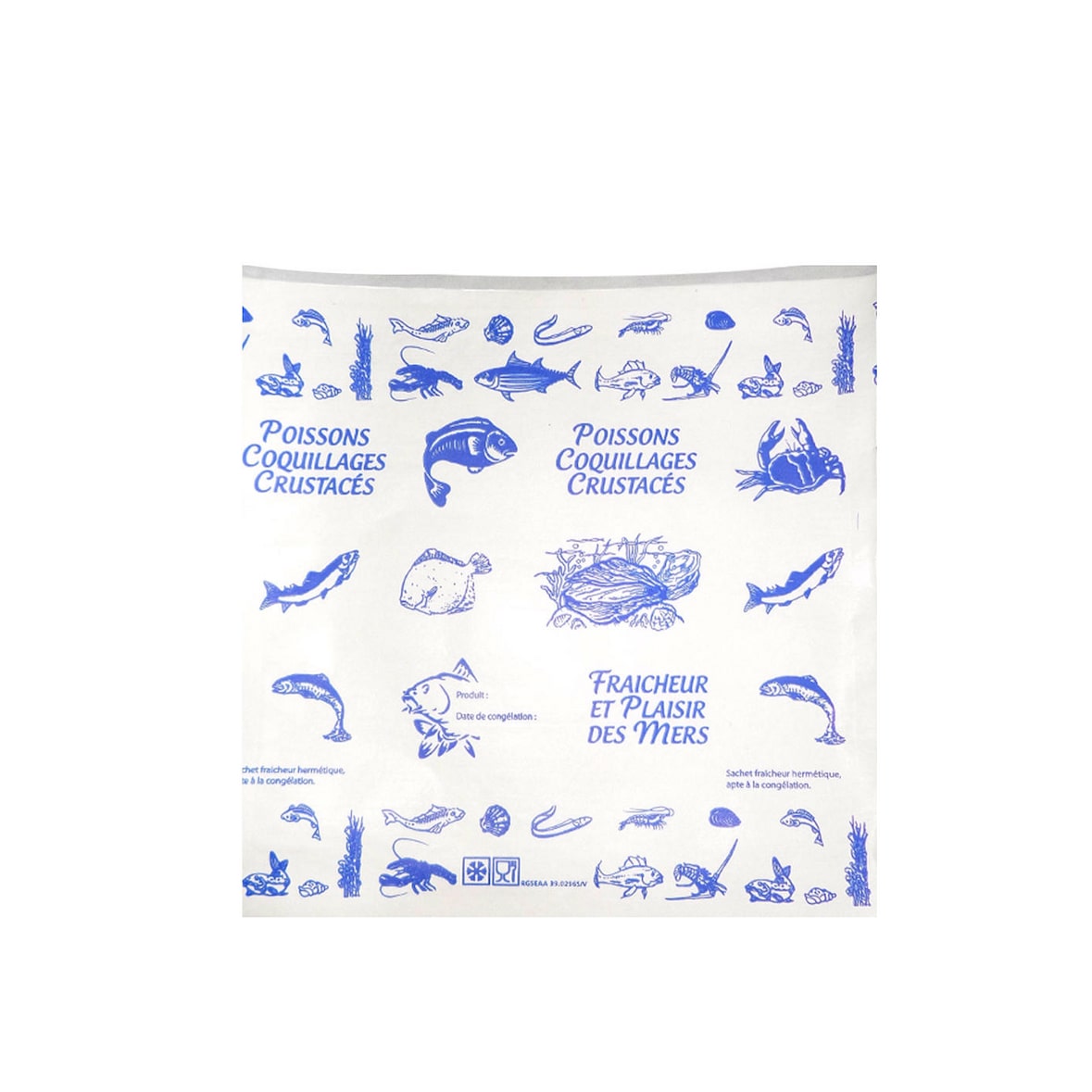 evenplast Pochette Bi Pe poissonnerie  à fermeture adhesive  25 x 25 cm