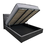 thumbnail of Letto contenitore matrimoniale 160x190 cm con rete ortopedica a doghe, tessuto Enjoy, made in Italy - 23 Ash