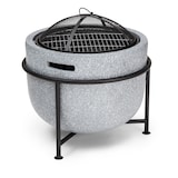 thumbnail of blumfeldt Grail Feuerschale mit Grill MGO & Stahlschale inkl. Funkenschutz Dunkelgrauer Granit