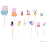 thumbnail of Set van 24 versierde houten prikkers voor feestjes en verjaardagen Dr. Oetker Peppa Pig