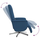 thumbnail of vidaXL Massagesessel mit Fußteil Blau Stoff